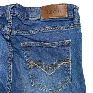 IZOD Mens Skinny Fit Blue Jeans Size 32x30 Cotton Spandex Stretch Denim